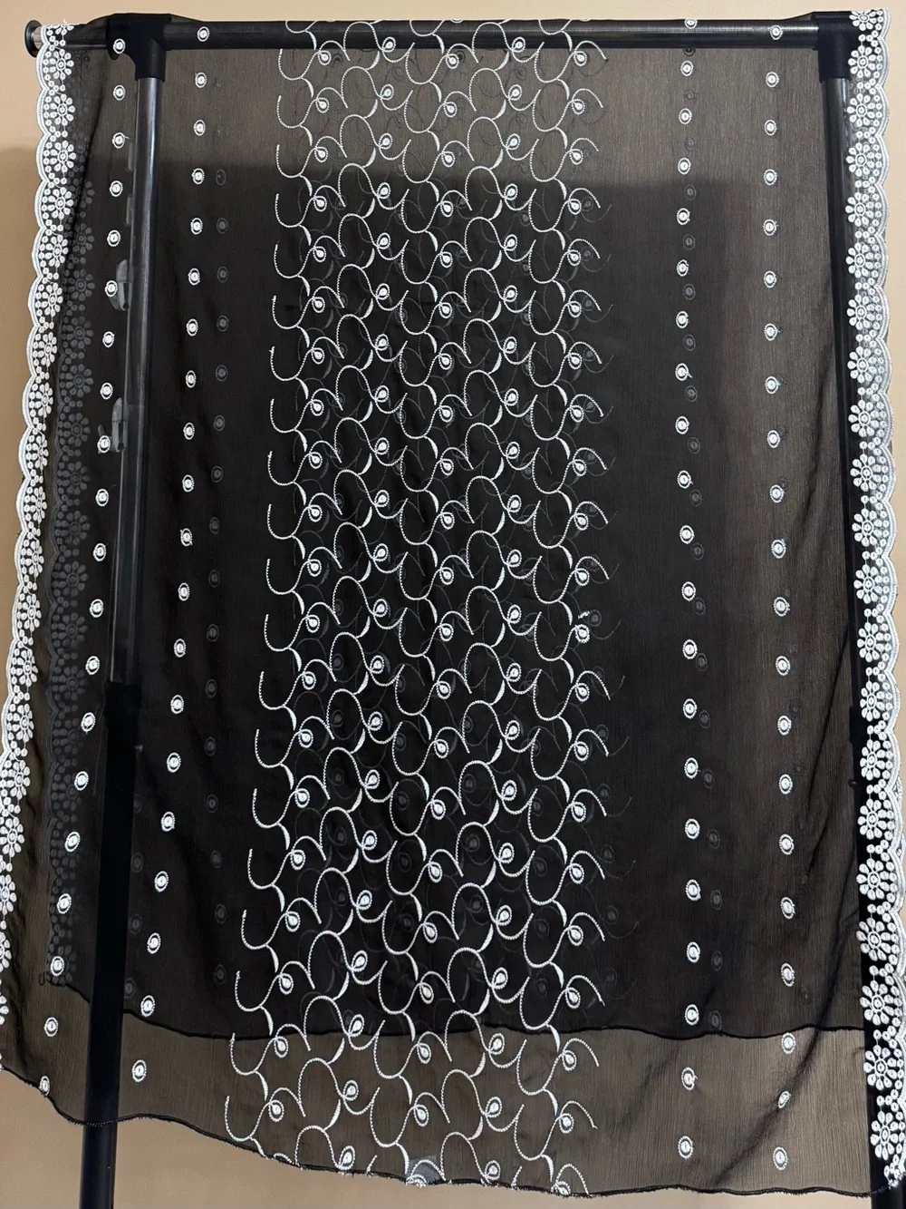 Chiffon embroidered duppata/shawl/scarves